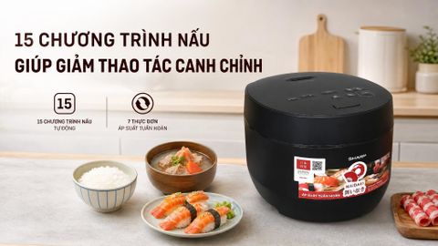 Nồi cơm điện tử áp suất Sharp 1.8 lít KS-TW181V-B