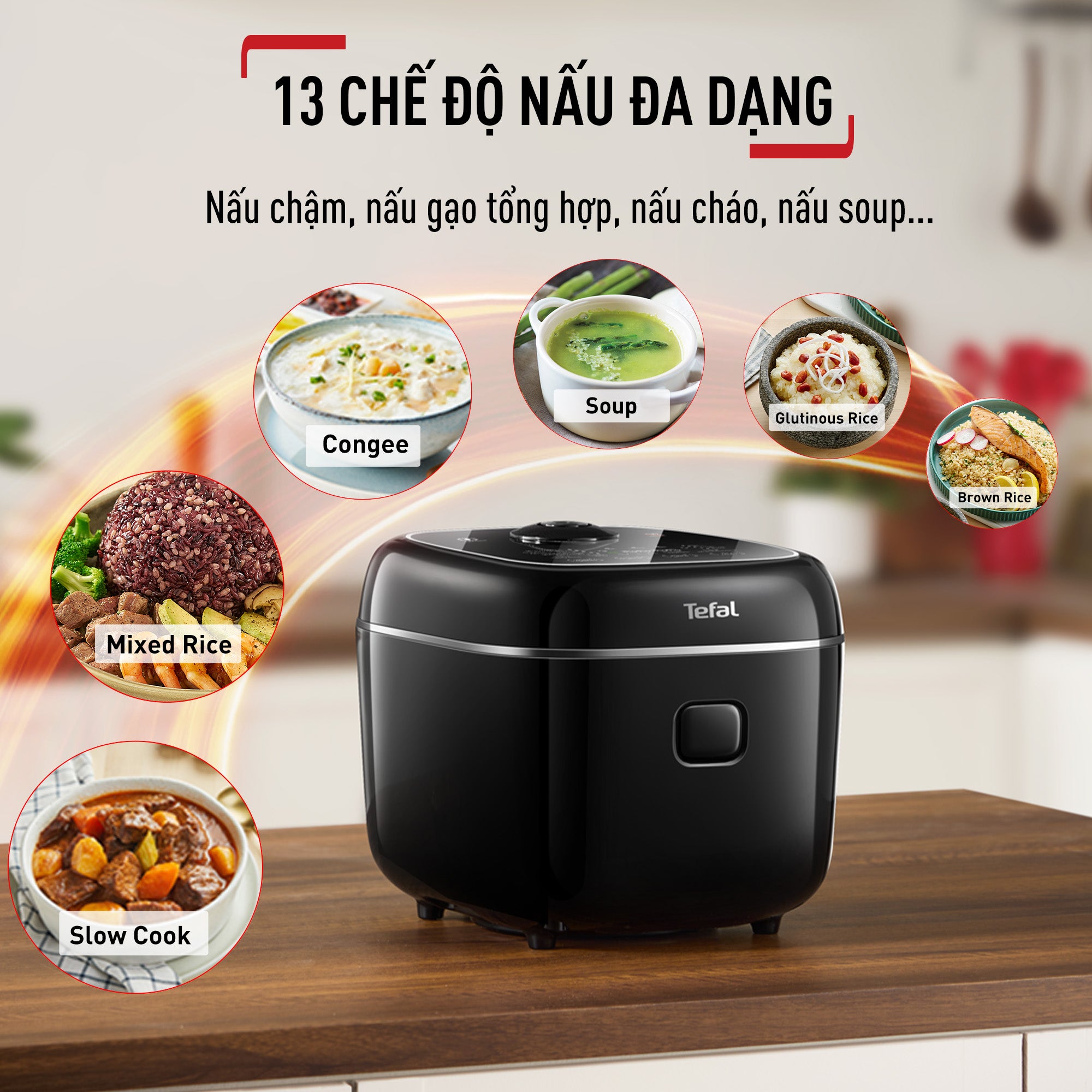 Ảnh minh họa Nồi cơm điện tử Tefal Delirice Max RK7778Y0 - 1.8L 2
