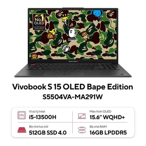 Laptop ASUS Vivobook S 15 OLED BAPE Edition S5504VA-MA291W (16GB)