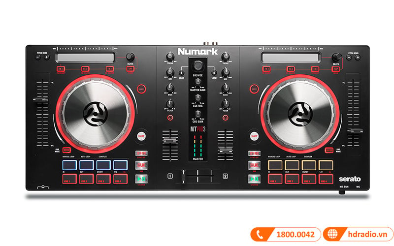 Ảnh minh họa Numark Mixtrack Pro 3, Kết nối máy tính/MAC, Serato DJ, 1,9 kg, Mới 3
