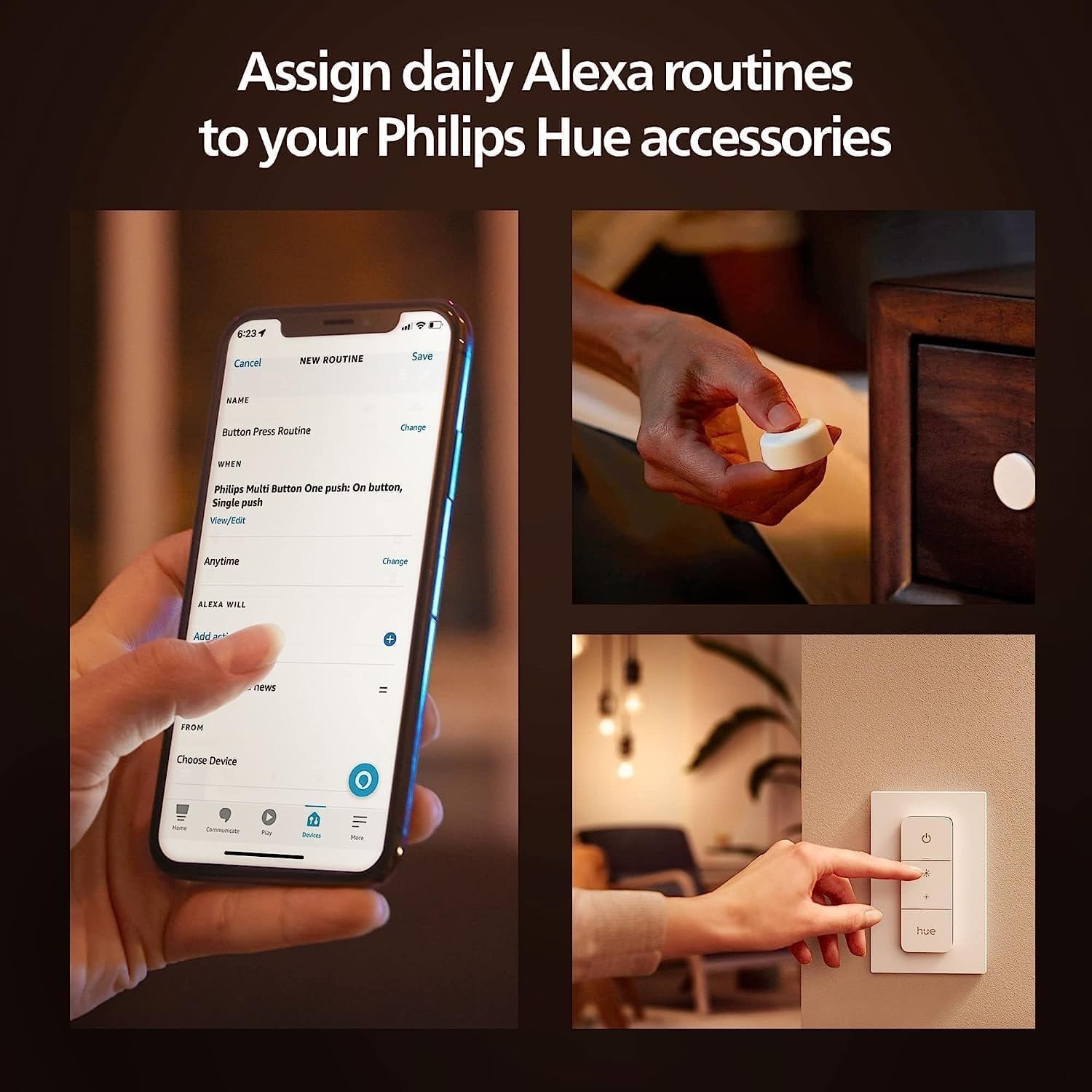 Ảnh minh họa Nút điều khiển không dây Philips Hue Tap Dial Switch 3