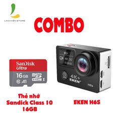  Combo Camera Hành Trình EKEN H6S Và Thẻ Nhớ Sandisk ULTRA A1 CLASS 10 