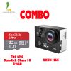 Combo Camera Hành Trình EKEN H6S Và Thẻ Nhớ SANDISK ULTRA A1 CLASS 10