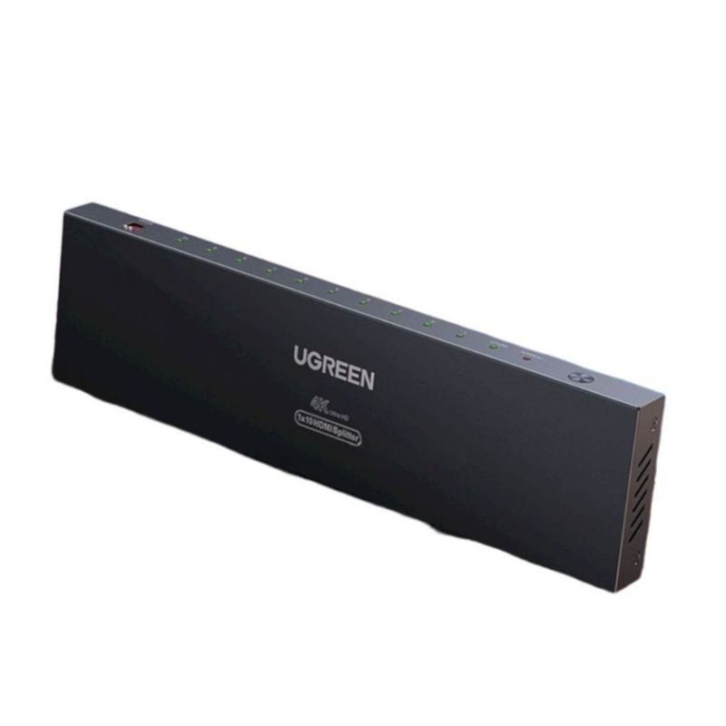 Bộ Chia HDMI 1 Ra 10 Ugreen CM514 4K 30Hz Vỏ Hợp Kim Nhôm Kèm Nguồn 12V