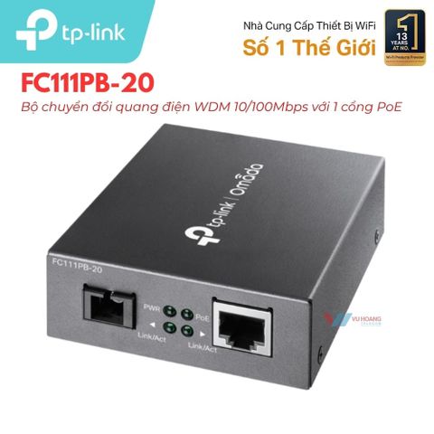 Bộ Chuyển Đổi Quang TP-LINK FC111PB-20 | Chính Hãng 10/100Mbps 20km