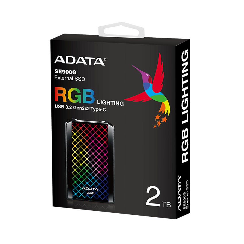 Ảnh minh họa Ổ cứng di động SSD 512GB Adata ASE900G Led RGB - Black 1