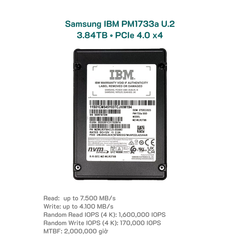  Ổ cứng Enterprise 3.84TB Samsung IBM PM1733a U.2 NVMe PCIe 4.0 x4 