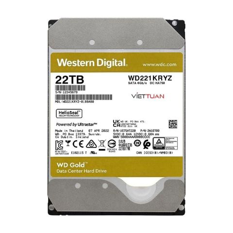 Ổ cứng HDD WD Gold Enterprise 22TB WD221KRYZ
