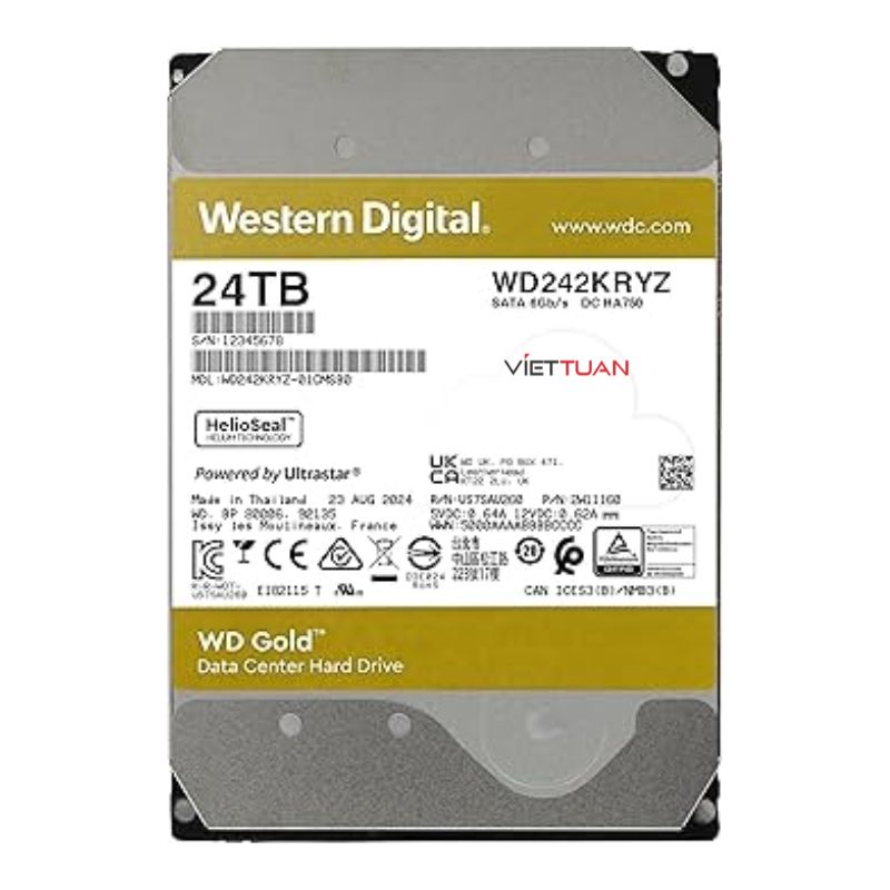 Ổ cứng HDD WD Gold Enterprise 24TB WD242KRYZ