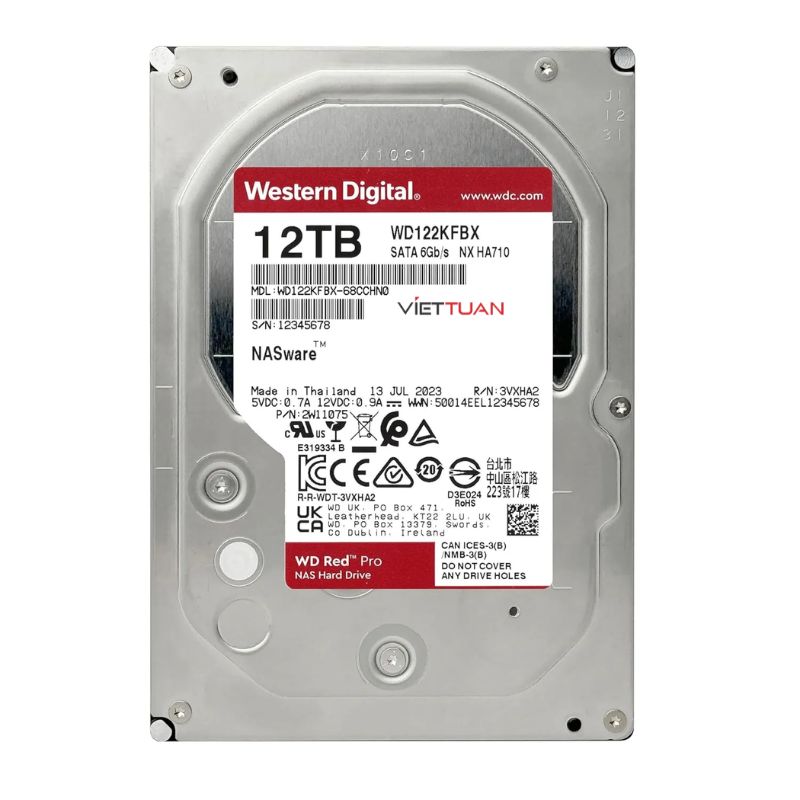 Ổ cứng HDD WD Red Pro 12TB WD122KFBX