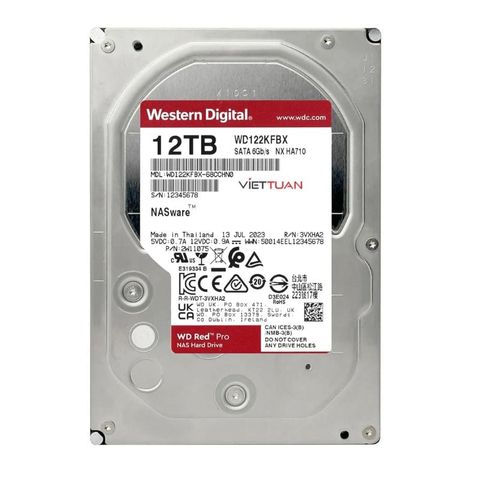 Ổ cứng HDD WD Red Pro 12TB WD122KFBX