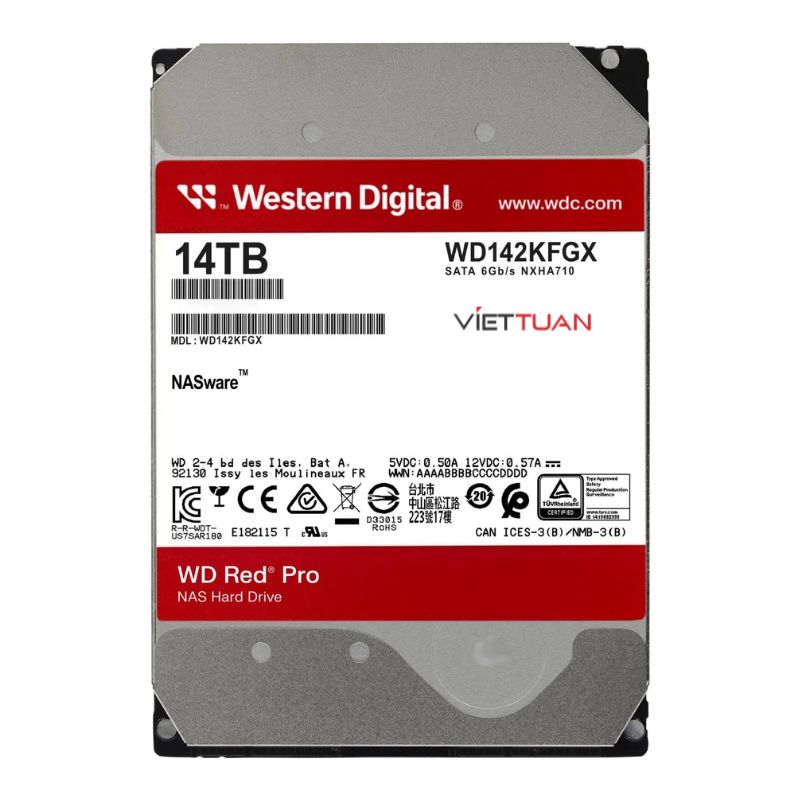Ổ cứng HDD WD Red Pro 14TB WD142KFGX