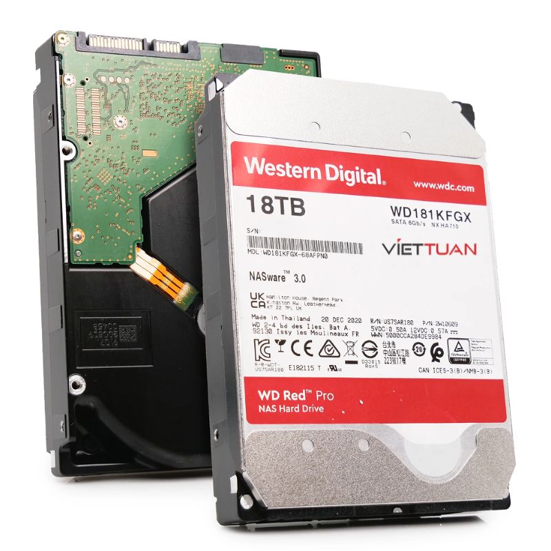 Ổ cứng HDD WD Red Pro 18TB WD181KFGX