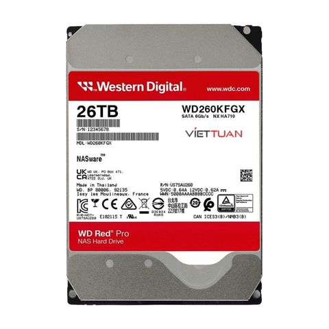 Ổ cứng HDD WD Red Pro 26TB WD260KFGX