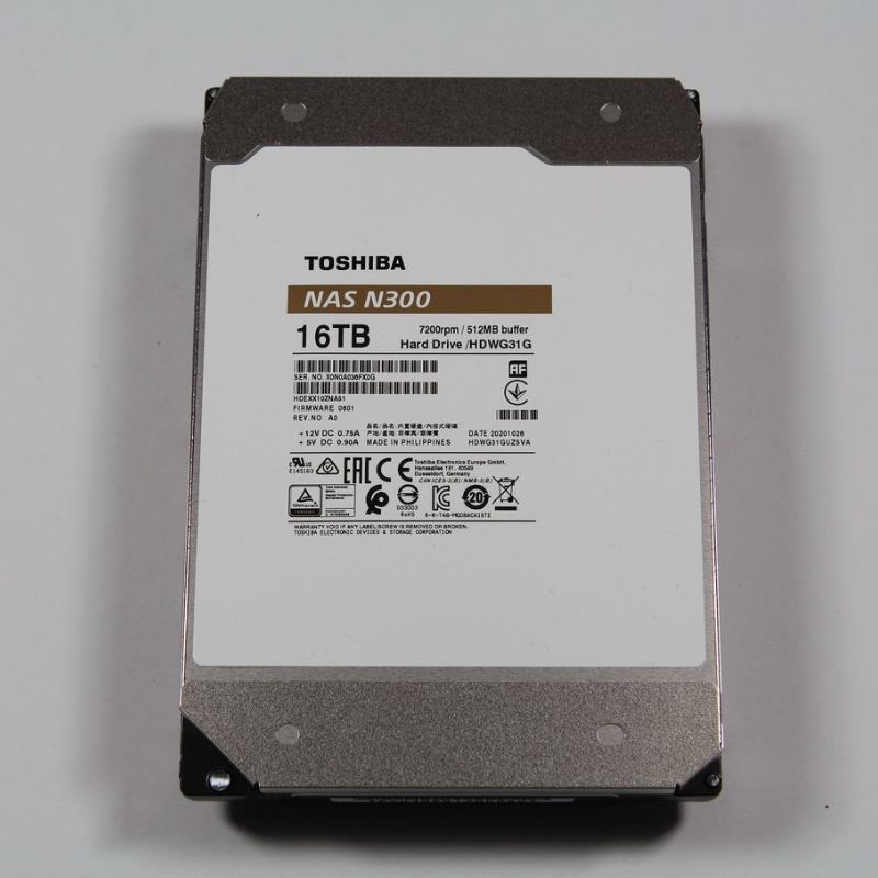 Ổ cứng NAS Toshiba N300 16TB, HDWG31GUZSVA