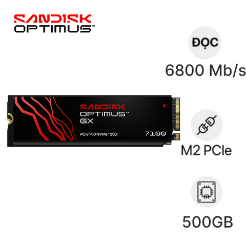 Ổ cứng SSD Sandisk Optimus GX 7100 M2 PCle Gen 4.0 500GB