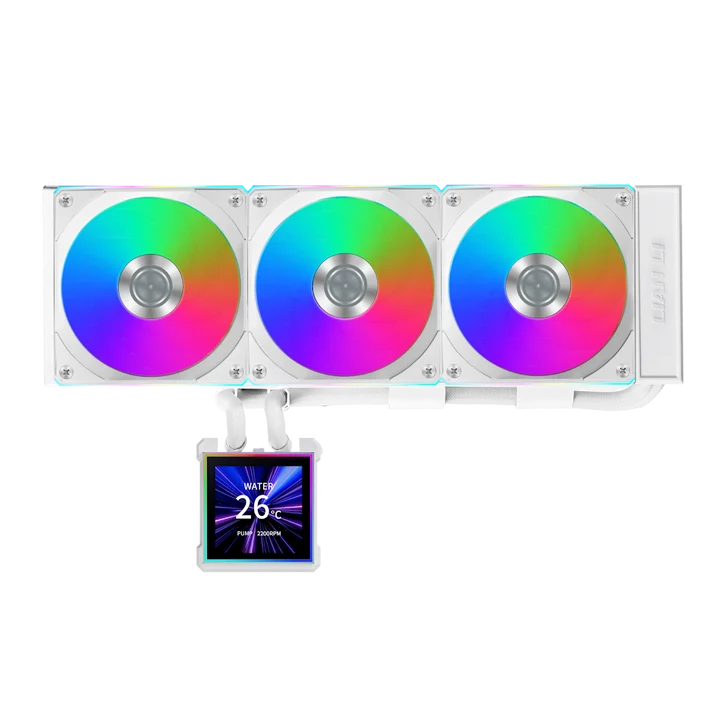 Tản nhiệt nước CPU LIAN LI Hydro-Shift II LCD-S 360TL với quạt TL Wireless, màn hình IPS LCD 3.4" - White