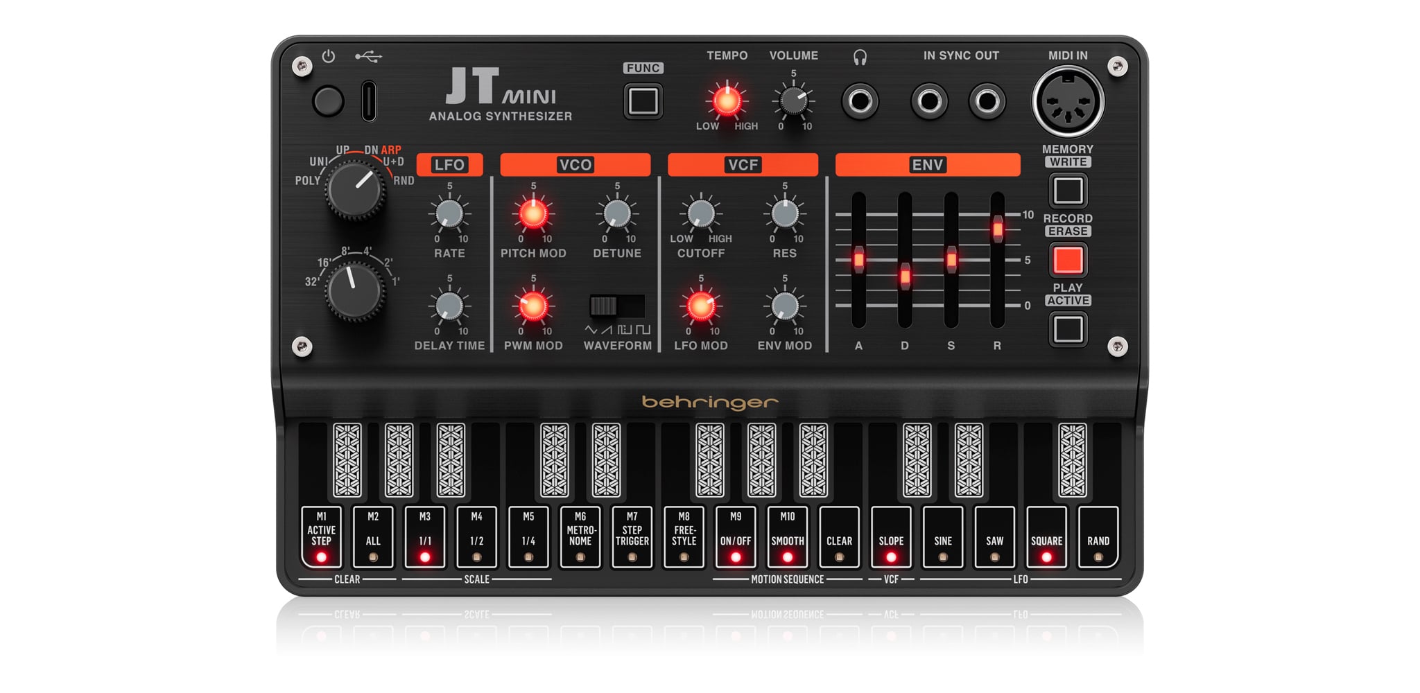 Keyboard Behringer JT MINI, thiết bị Tổng Hợp Đa Âm Thanh Behringer JT MINI