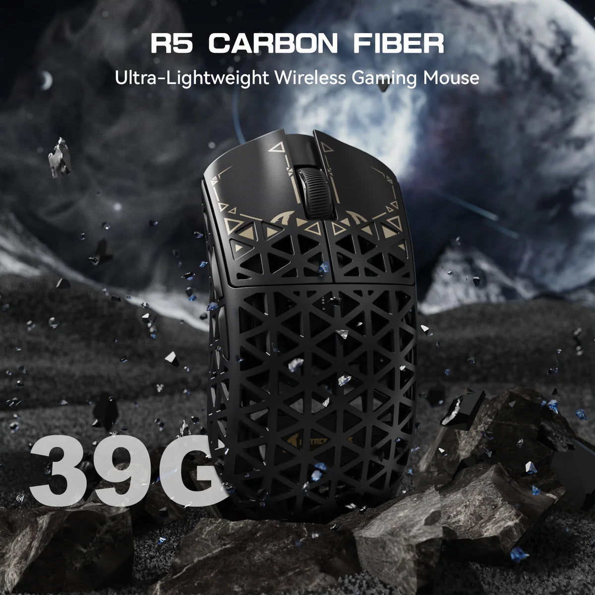 Ảnh minh họa Chuột chơi game không dây ATTACK SHARK R5 Ultra sợi carbon 8K PAW3950MAX - Đen 3