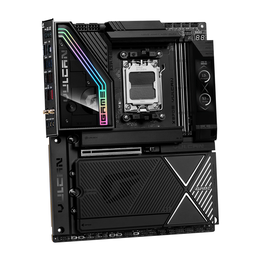 Ảnh minh họa Mainboard Colorful iGame X870E VULCAN OC V14 | AMD X870E, ATX, DDR5, PCIe 5.0, WiFi 7 3