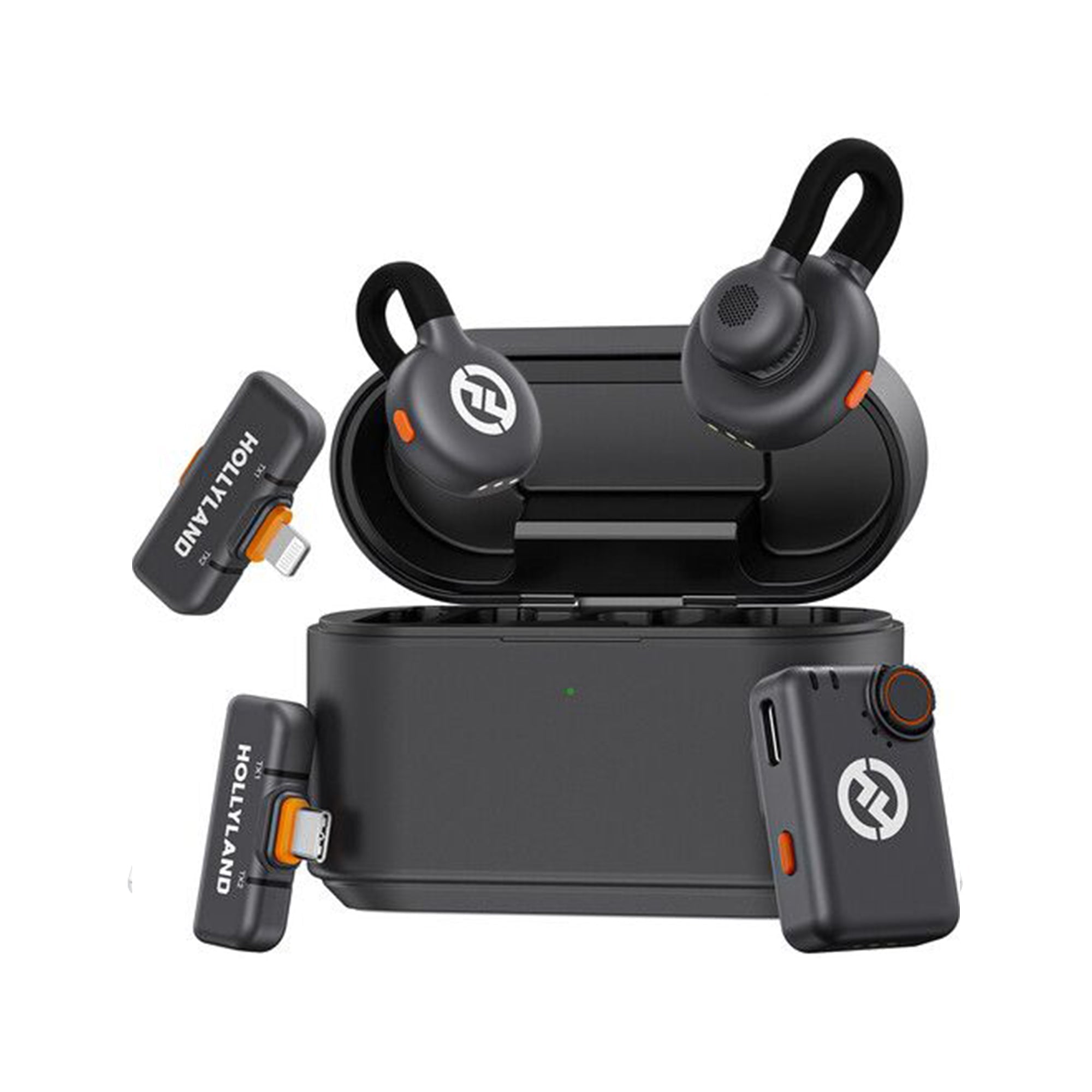 Hollyland LARK M2S Ultimate Combo – Hệ thống micro không dây hai kênh, Camera & Mobile, 2.4GHz (Space Gray)