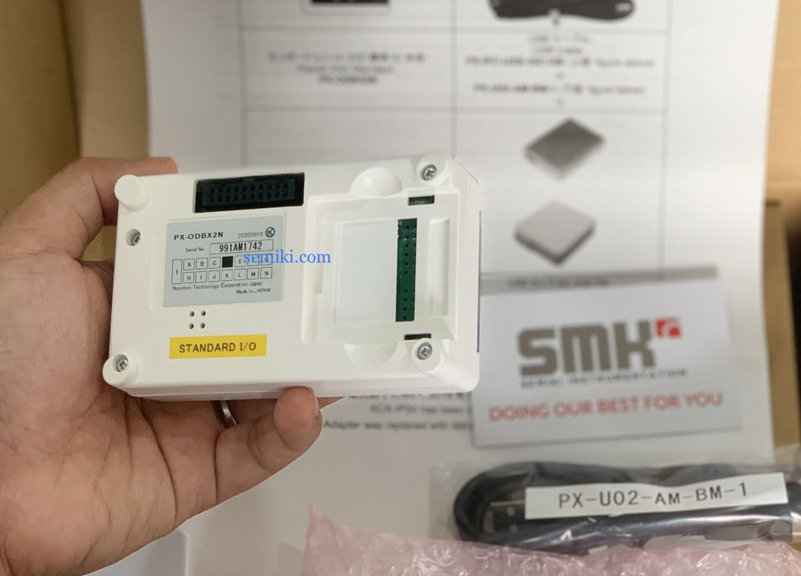 Ảnh minh họa Nuvoton Panasonic PX-PAC-X2NU4-0N5 (KU-X2NU4R) thiết bị nạp chip tiêu chuẩn 2