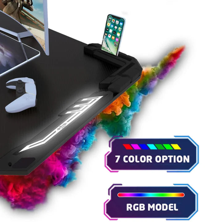 Ảnh minh họa GADGETON T2-1200 – Bàn gaming đèn RGB chuyển động kiểu chữ Z (120 × 60 × 74cm) - Đen 2