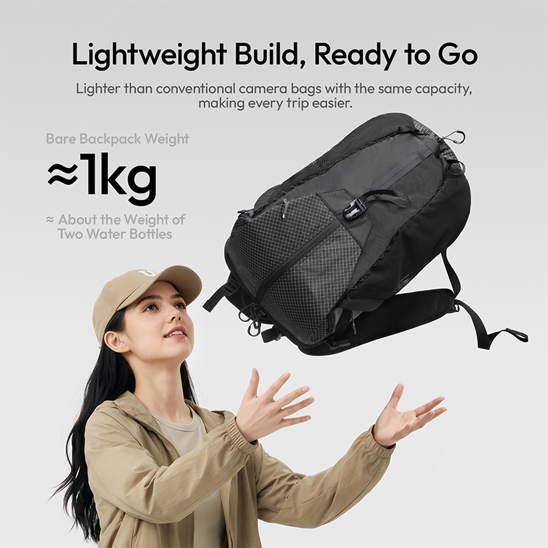 Ảnh minh họa Ulanzi TP01 Travel Photography Backpack 25L Built for Outdoor Creators Adventure Casual Hiking for Action Camera Livestreaming 1