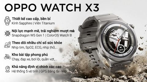 OPPO Watch X3 47.4mm dây cao su