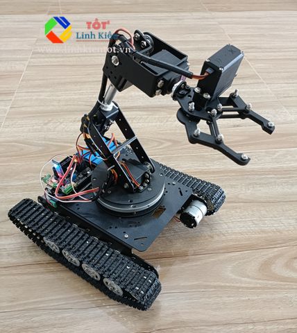 Bộ xe tăng cánh tay robot 6 bậc loại lớn Điều khiển Bluetooth