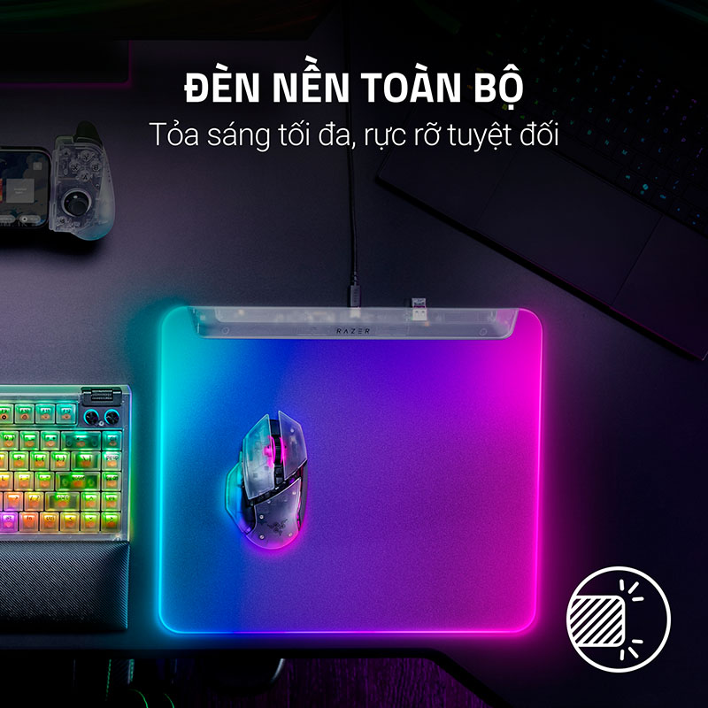 Ảnh minh họa Lót chuột Razer Firefly V2 Pro RGB Phantom White Edition RZ02-04920400-R3M1 1