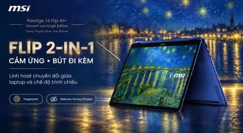 Laptop MSI Prestige 14 Flip AI+ Vincent van Gogh Edition
