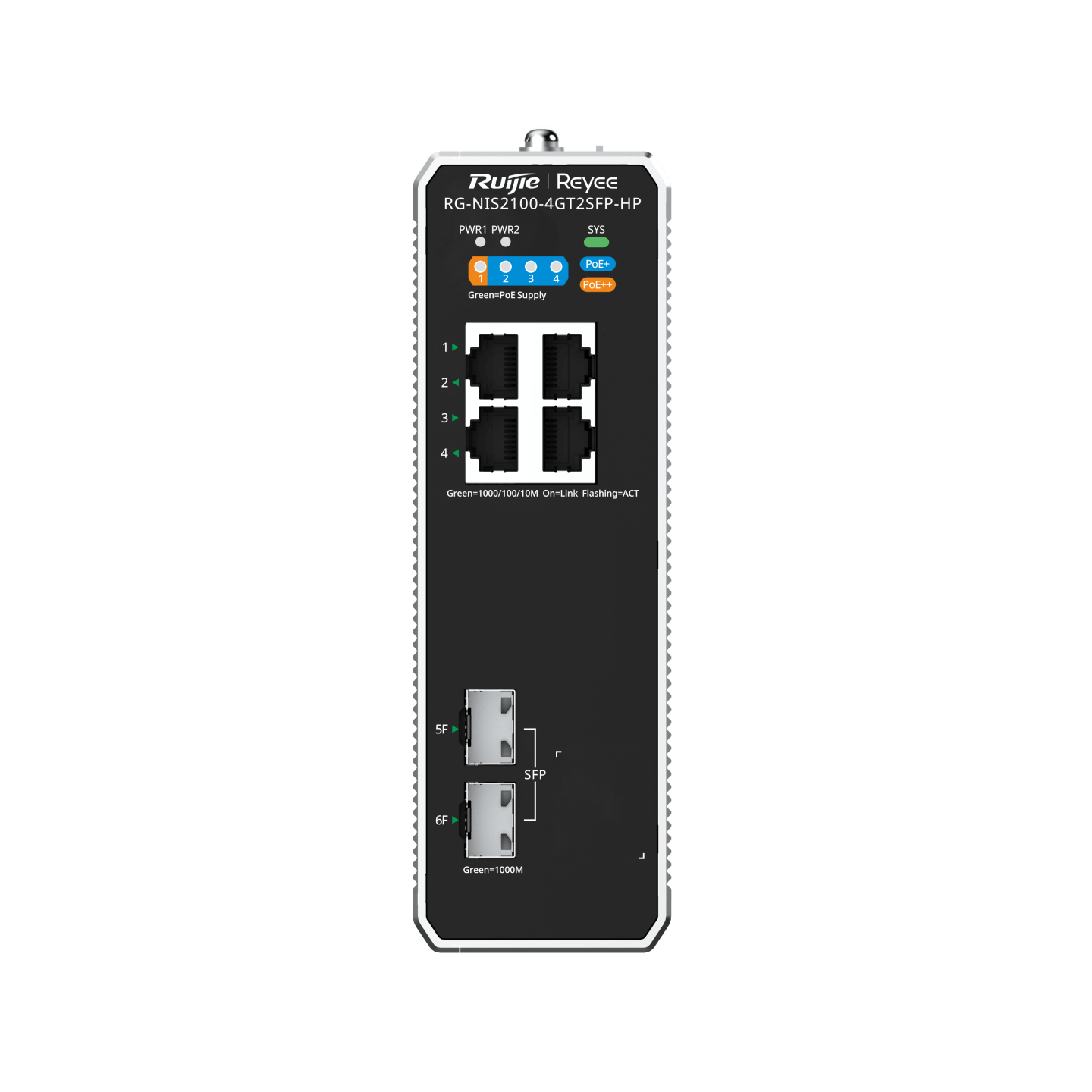 Ảnh minh họa RG-NIS2100-4GT2SFP-HP, Thiết bị chuyển mạch Công nghiệp được Quản lý trên Cloud 6 cổng 3