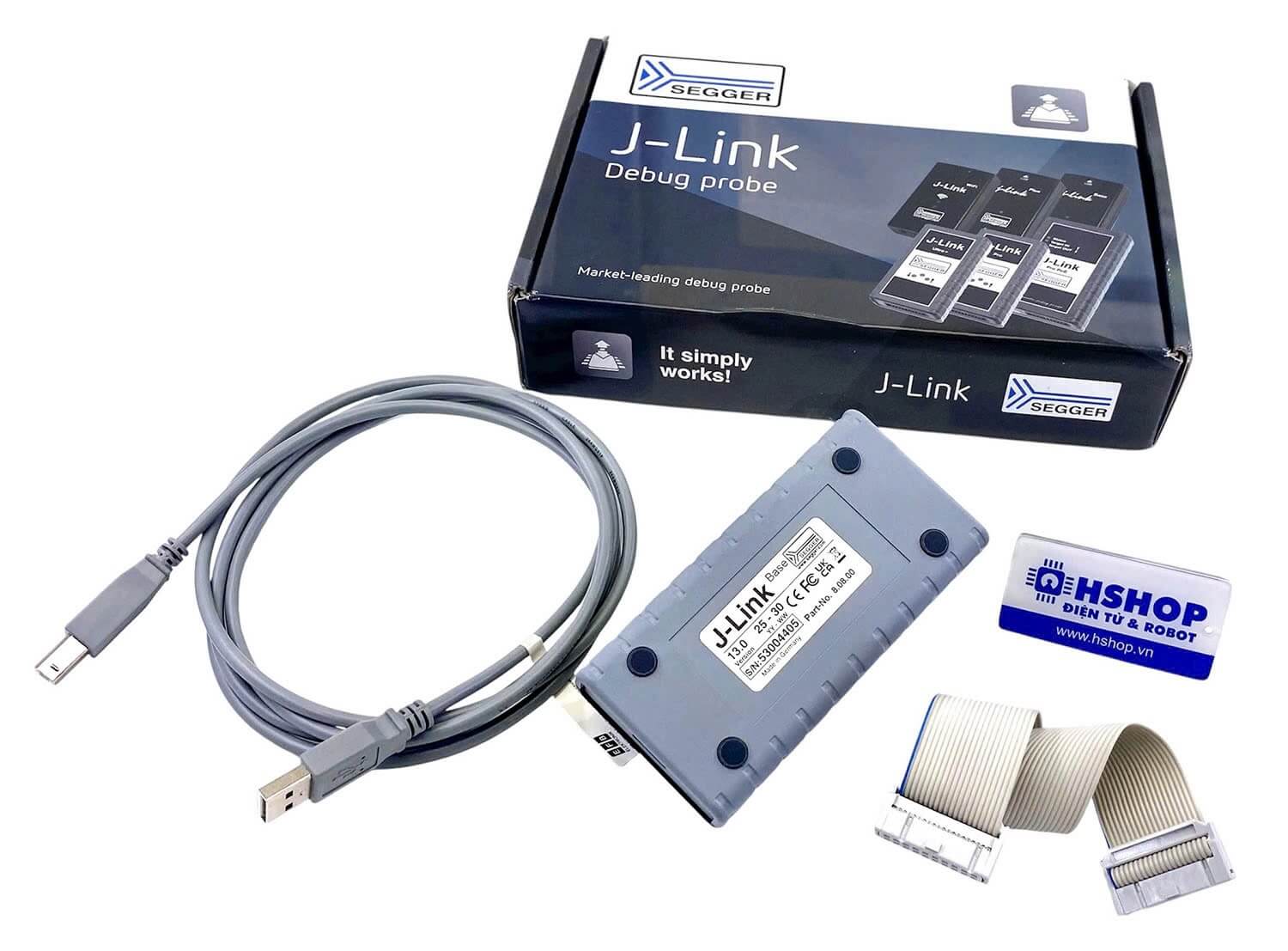 Ảnh minh họa Mạch nạp J-Link BASE 8.08.00 JTAG SWD Debugger, Programmer chính hãng SEGGER 1