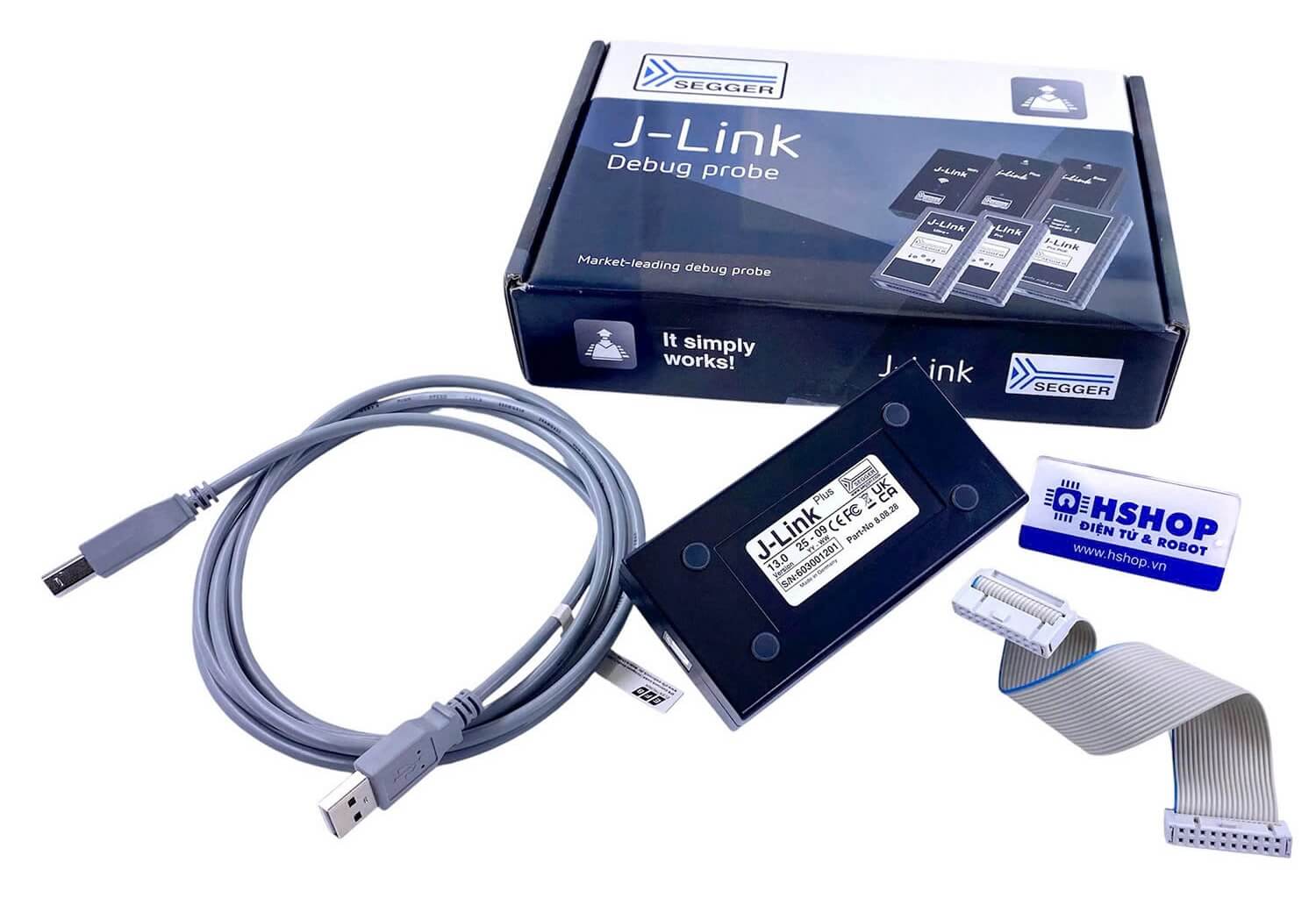 Ảnh minh họa Mạch nạp J-Link PLUS 8.08.28 JTAG SWD Debugger, Programmer chính hãng SEGGER 1