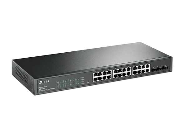 Thiết Bị Mạng Switch TP-Link Smart JetStream 24 Ports Gigatbit Với 4 Khe Cắm SFP T1600G-28TS