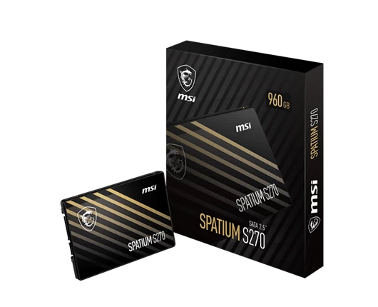 Ổ cứng SSD MSI SPATIUM S270 960GB SATA III 2.5 inch (Đọc 500MB/s, Ghi 400MB/s) - Chính hãng