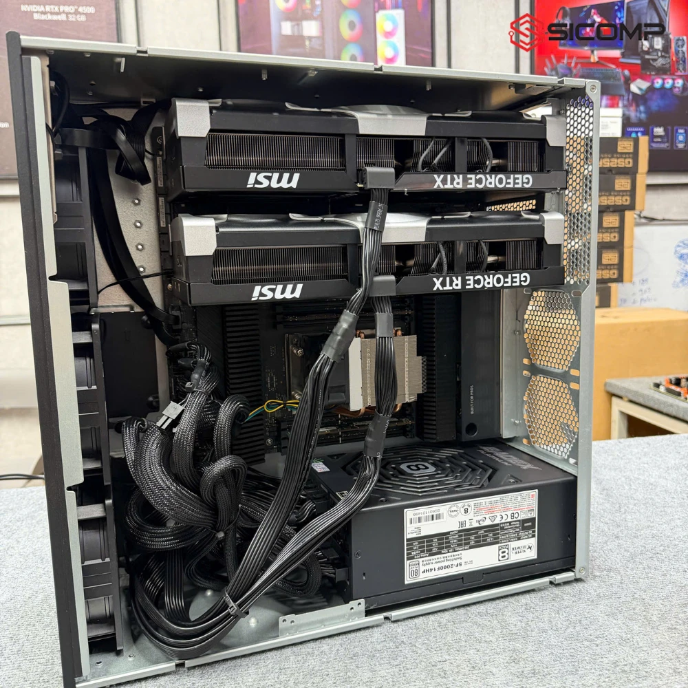 Ảnh minh họa PC AI NVIDIA DUAL RTX 5090 | RYZEN THREADRIPPER 3955WX | 64GB 3
