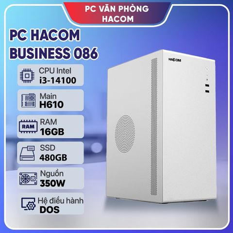 PC HACOM BUSINESS 086-W (Intel i3 14100/16GB RAM/480GB SSD)