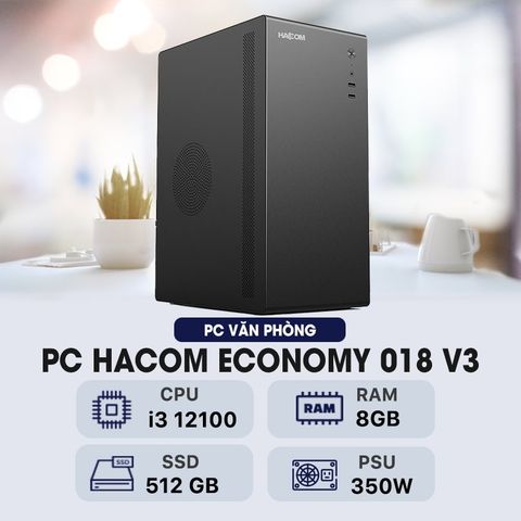 PC HACOM ECONOMY 018 V3 (Intel i3 12100/8GB RAM/256 GB SSD)