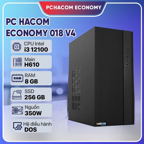 PC HACOM ECONOMY 018 V4 (Intel i3 12100/8GB RAM/256 GB SSD)