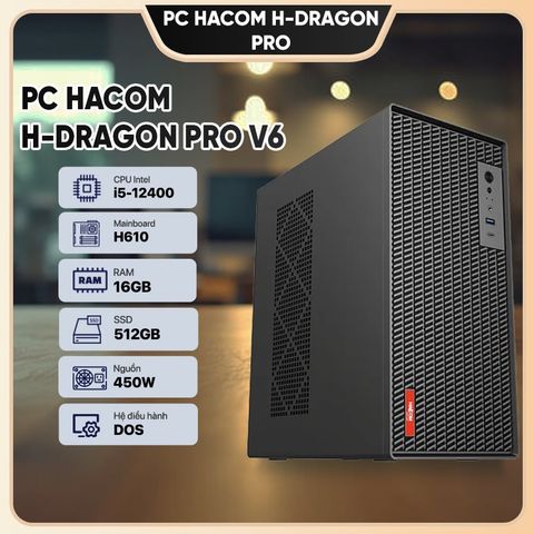 PC HACOM H-DRAGON PRO V6 (Intel i5 12400/16GB RAM/512 GB SSD)