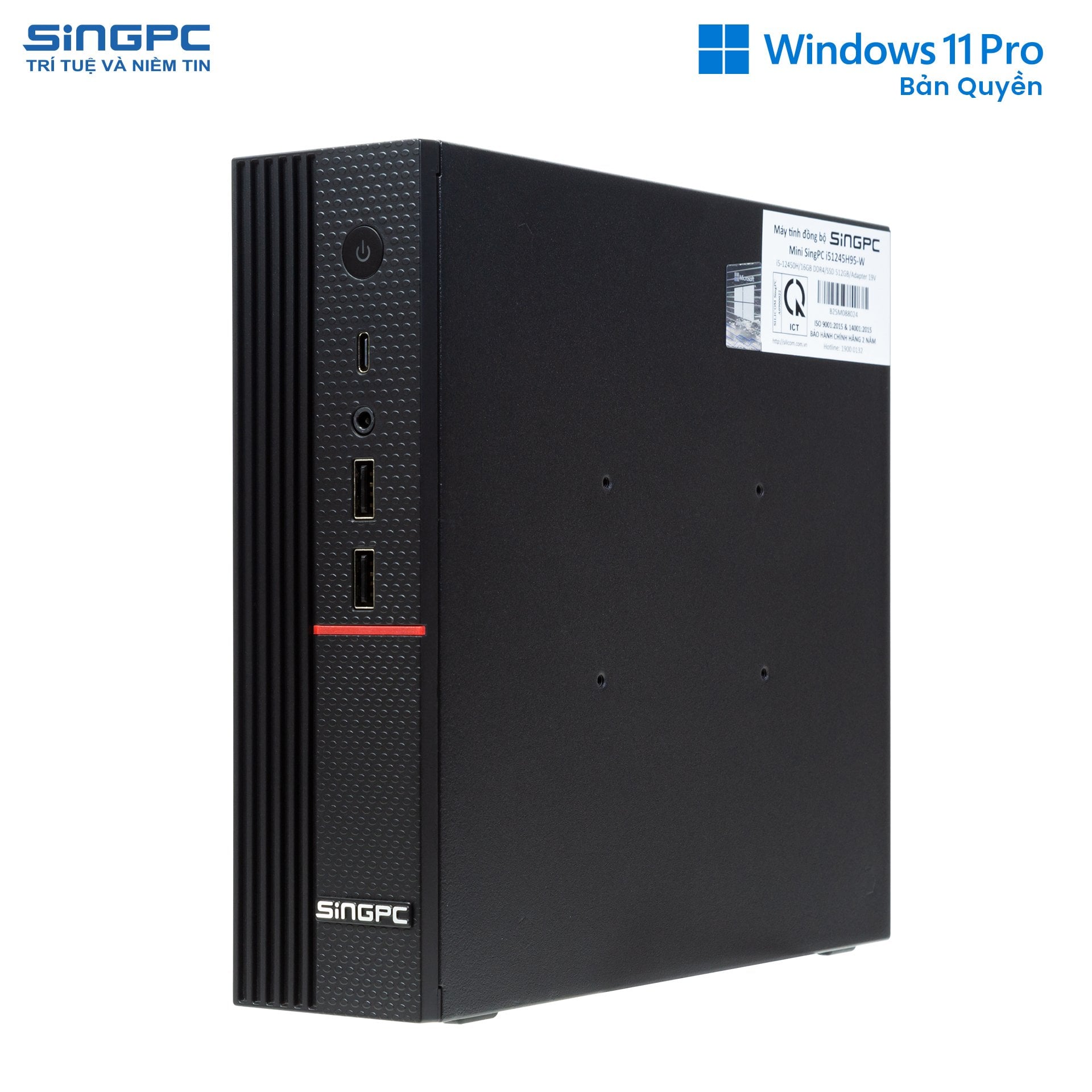 PC SingPC mini i51245H82-W (I5 12450H/ 8GB/ 256Gb SSD/ Wifi + BT/ Win 11 Pro)