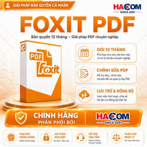 Phần mềm Foxit PDF Editor (1 người dùng / vĩnh viễn)