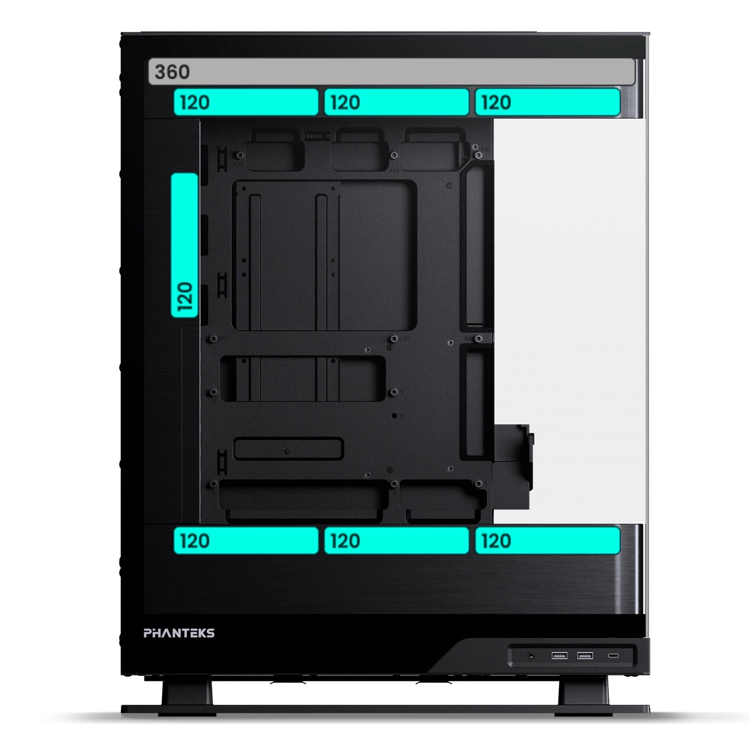 Ảnh minh họa CASE Phanteks Evolv X2 Satin Black (Mid Tower / E-ATX, ATX, Micro-ATX, Mini-ITX) 1