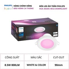 Philips Hue Akari White Color & Ambiance Downlight 90mm 
