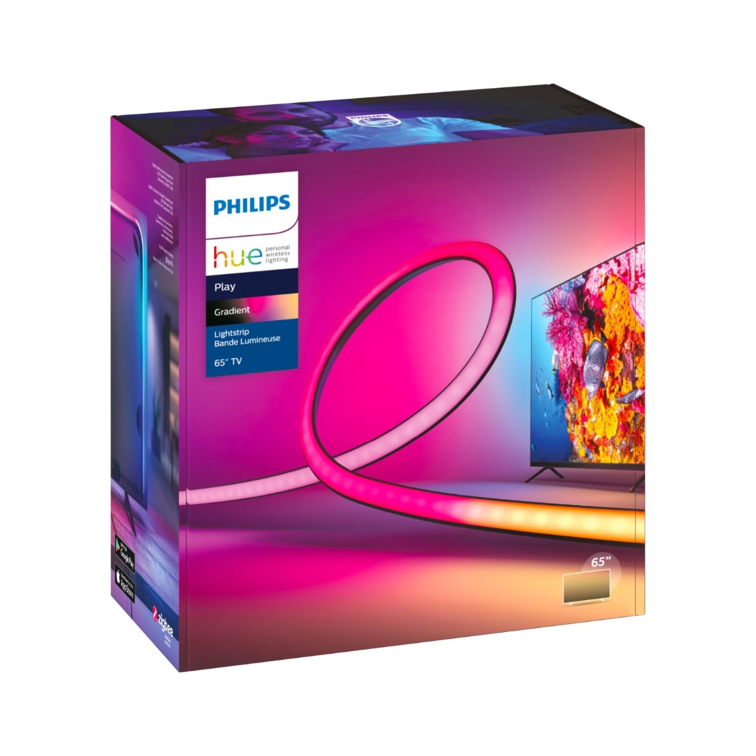 Philips Hue Play Gradient TV, LED dây cao cấp đồng bộ màu theo TV