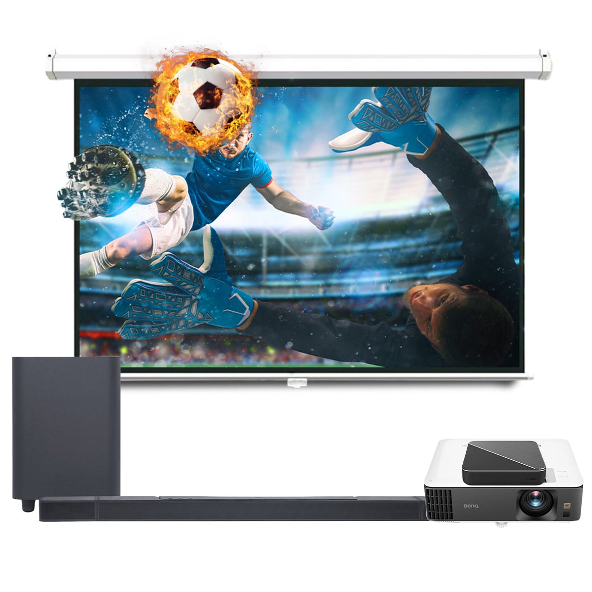 Dàn âm thanh giải trí xem phim, bóng đá 05 (JBL BAR 1000, Dune HD Homatics Box R 4K Plus, BENQ TK700,…)