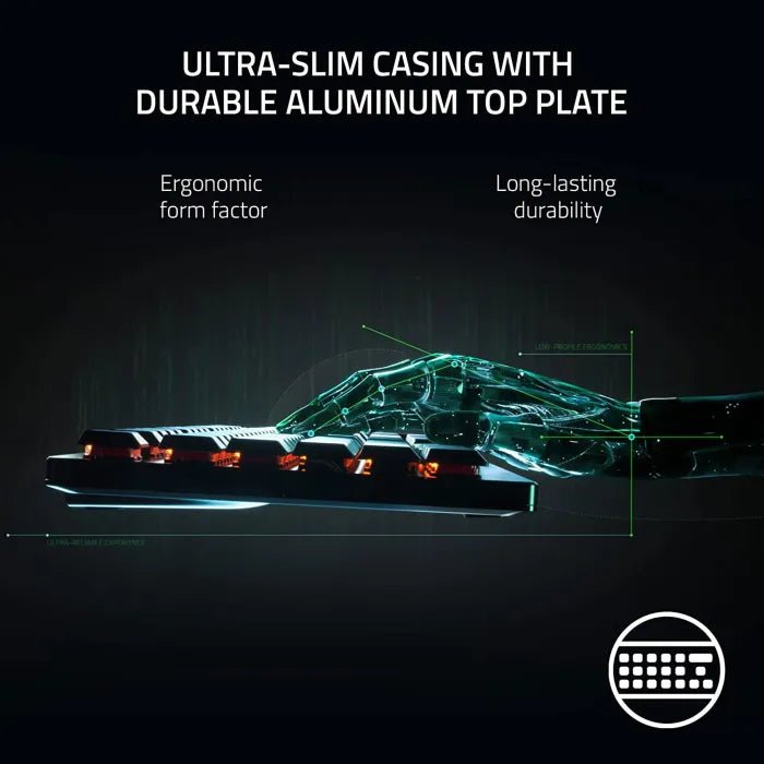 Ảnh minh họa Razer DeathStalker V2 – Bàn phím quang học có dây, switch Red tuyến tính, Chroma RGB, full-size (đen) 1