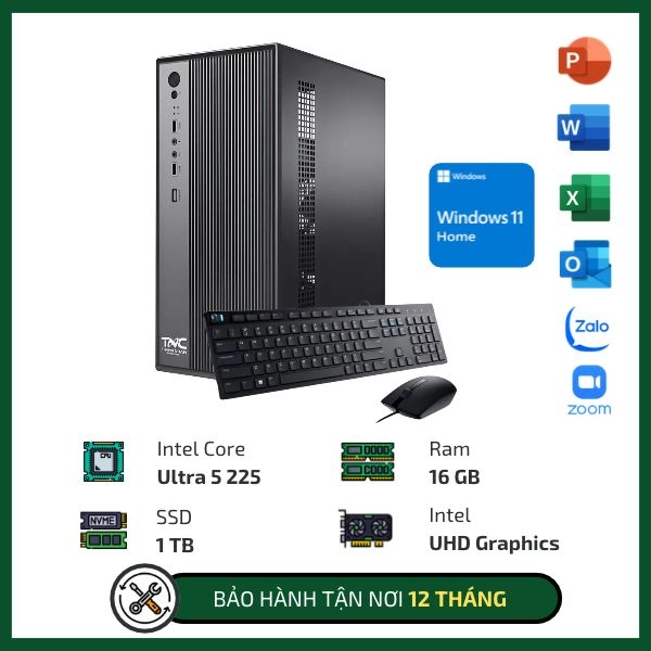 Ảnh minh họa Máy bộ TNC Văn Phòng U5225-16G-1T-W11H (Ultra 5 225/ Ram 16GB/ SSD 1TB/ Windows 11 Home) 1
